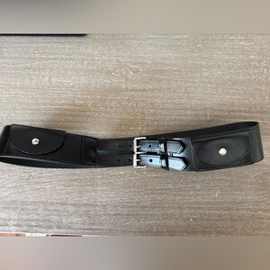Burberry Black Leather Utility Belt w/ Pouches – Size 3